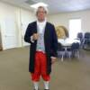 Jim Norton in Ben Franklin styled 18th Century attire.